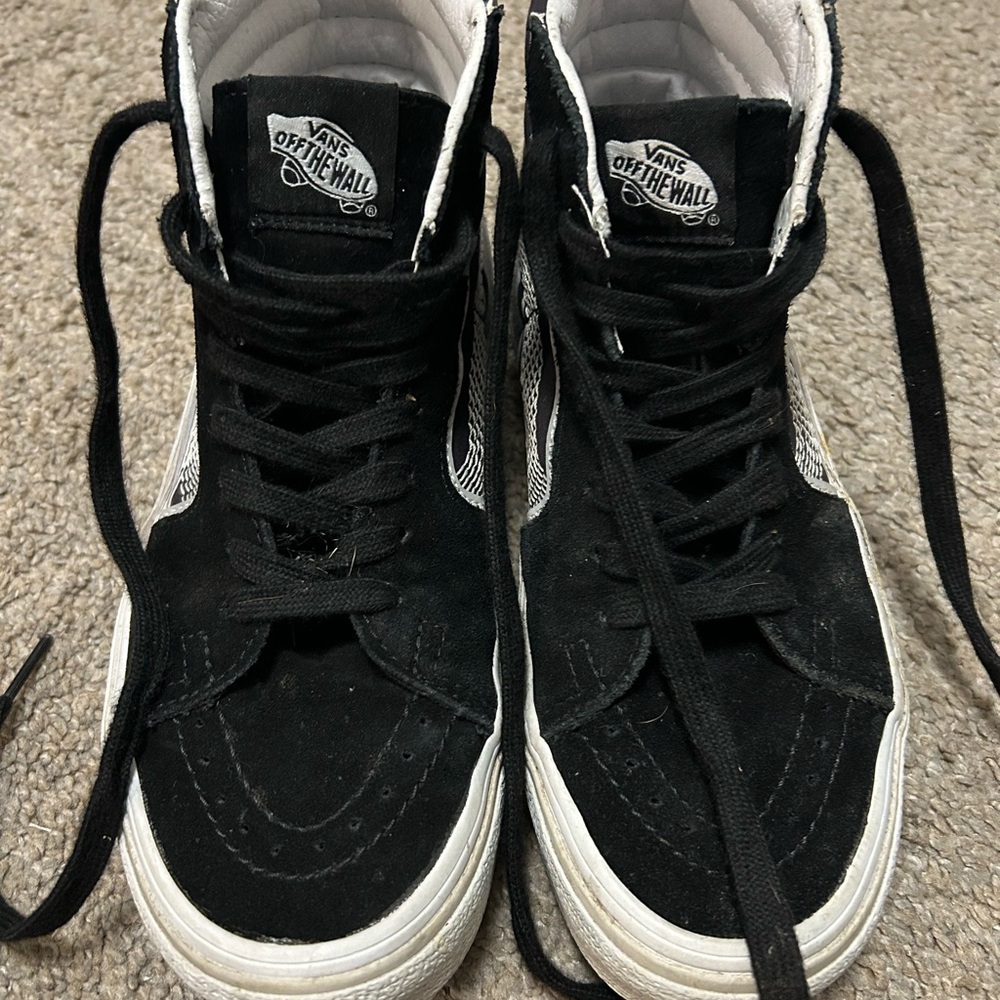 Vans Black and White High-Top Sneakers